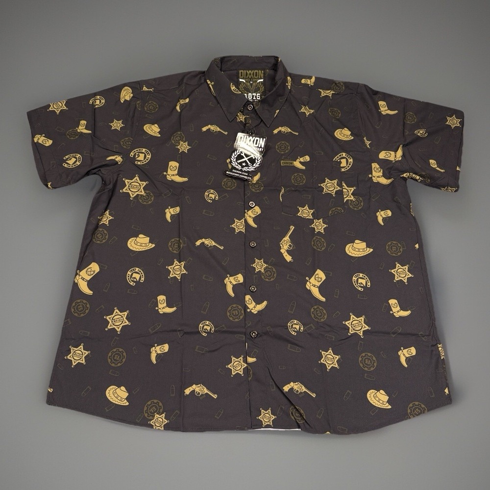 Dixxon Flannel V Twin 1876 Shirt Men 3XL XXXL Black Limited Edition Western - Picture 1 of 11